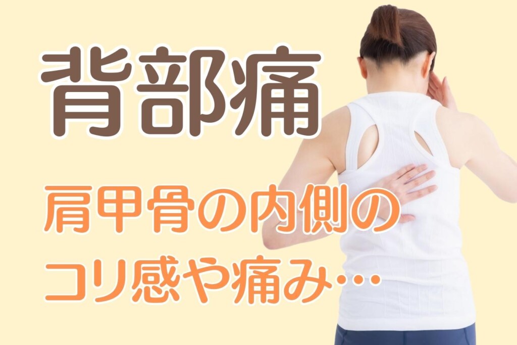 肩甲骨の内側のコリ感や痛み…背部痛