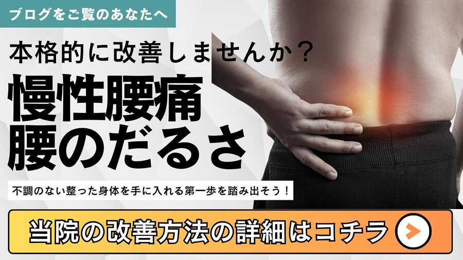 慢性腰痛や腰のだるさを改善する自由が丘あゆむ整体院のバナー画像