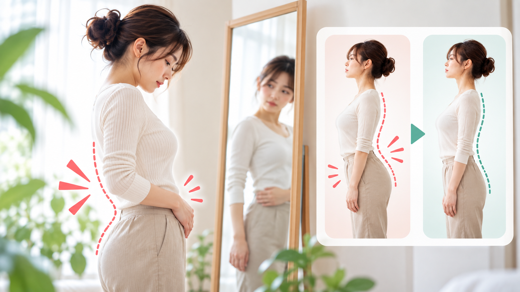 反り腰 見栄え